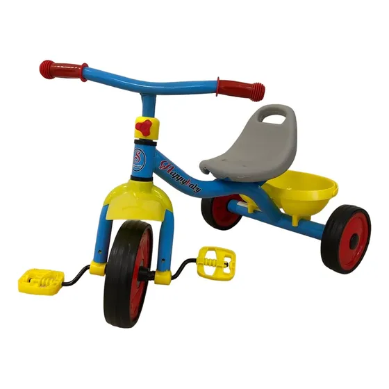 Triciclo Infantil Con Canasto Celeste Yx-t02