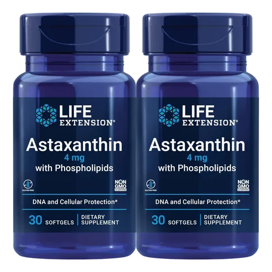 Suplemento Kit X2 Unidades Astaxanthin Life Extension 4 Mg