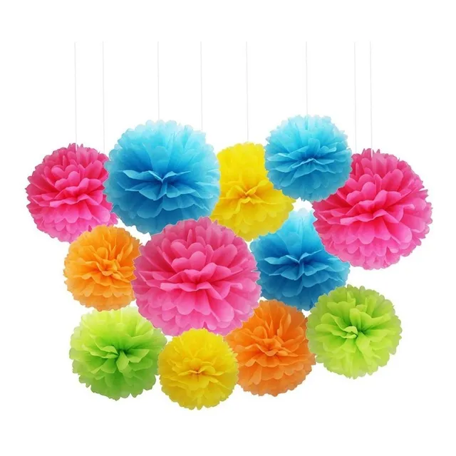 Pompones De Papel Seda - Decoraciones Para Fiesta