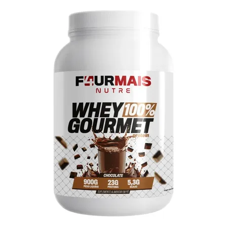 Whey Protein Chocolate 100% Gourmet Concentrado 900g Chocolate