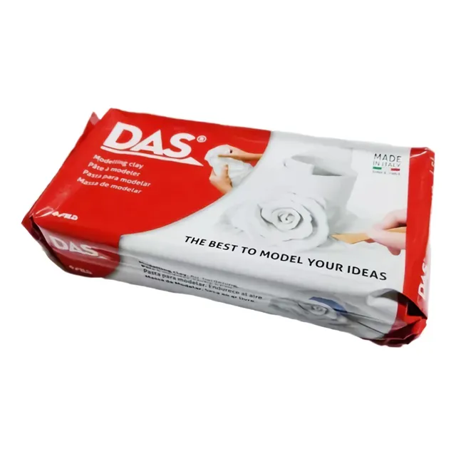 Masa Arcilla Cerámica Fría Moldeable Das 500gr Pasta Blanca