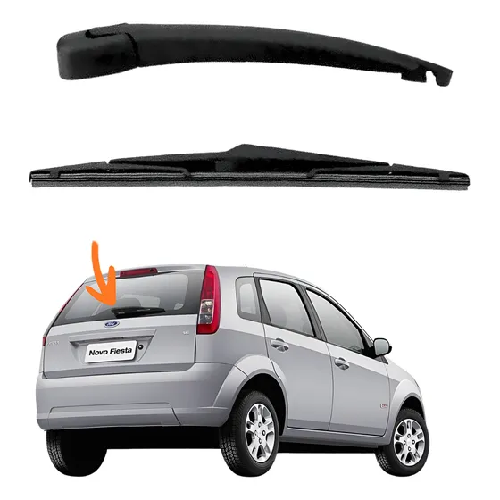 Braço Limpador Traseiro E Palheta Ford Fiesta 2009 À 2016 