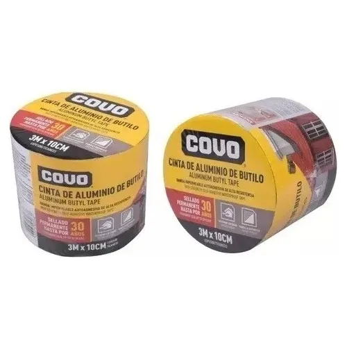 Cinta Impermeable De Butilo Aluminio Rollo De 3m X 10cm