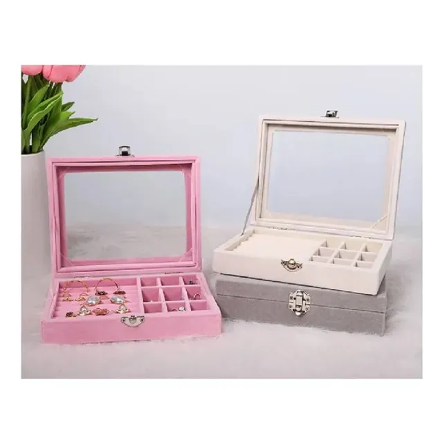 Estuche Joyero Elegante Con Vidrio