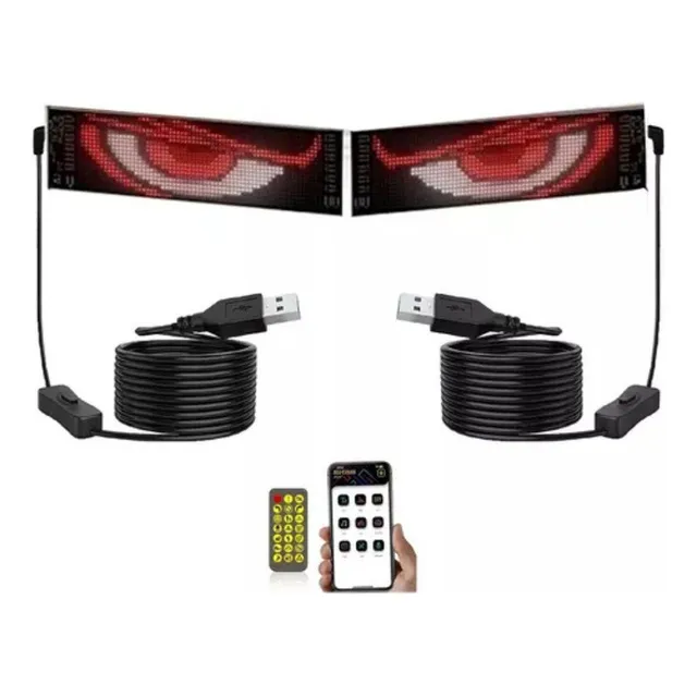 25/2/20 2 Luces Led Usb Con Forma De Ojos Diablo For Coches
