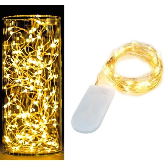Luces Led Decorativas Alambre Cobre De 3mt 30 Led Modo Fijo