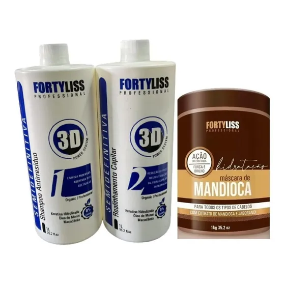  Selagem 3d Semi Definitiva Sem Formol Lt + Mascara Mandioca