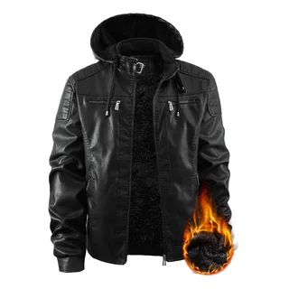 Jaqueta De Couro Masculina Frio Inverno Forrado Com PelĂșcia Jaqueta De Couro Masculina Frio Inverno Forrado Com PelĂșcia