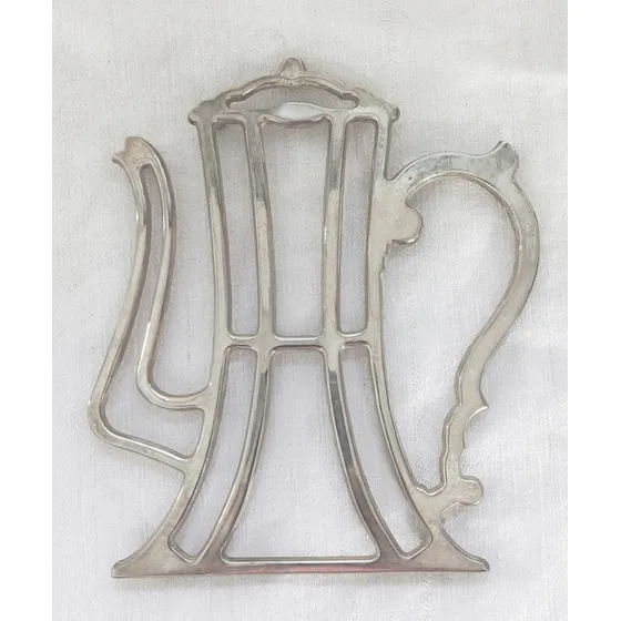 Apoya Ollas De Zinc Y Baño De Plata, Elaborado En Hong Kong 