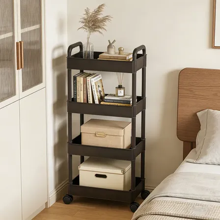 Carrito Organizador Plástico 4 Niveles Con Ruedas Multiusos