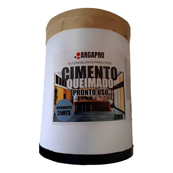 Kit Cimento Queimado Autonivelante Piso+resina 20kg Argapro