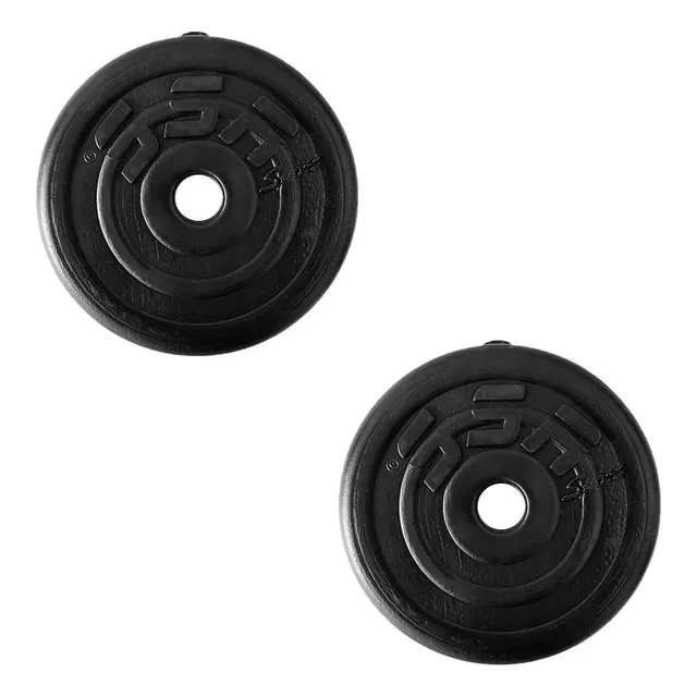 Kit De 2 Discos Para Barra / Mancuernas 5 Kg Cada Uno Pesas