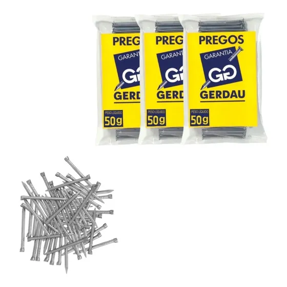 Prego Polido Sem Cabeça 10x10 1,5mm X 23mm 150g Gerdau