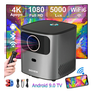 Bigview Proyector T08 Nativa 1080p 4k Fhd Android 9.0 Dual Wifi 5.0 Proyección De 32-135 Pulgadas Color Negro Bigview Proyector T08 Nativa 1080p 4k Fhd Android 9.0 Dual Wifi 5.0 Proyección De 32-135 Pulgadas Color Negro
