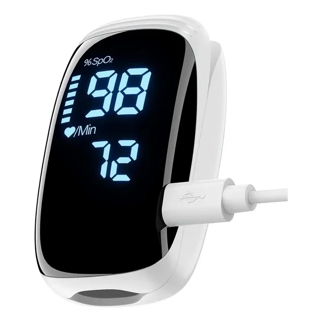 Oxímetro Recargable Para Adulto Pantalla Led Con Cable Usb