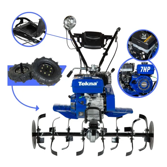 Micro Trator Cultivador Gasolina C/ Enxadas Profundas Tk90r