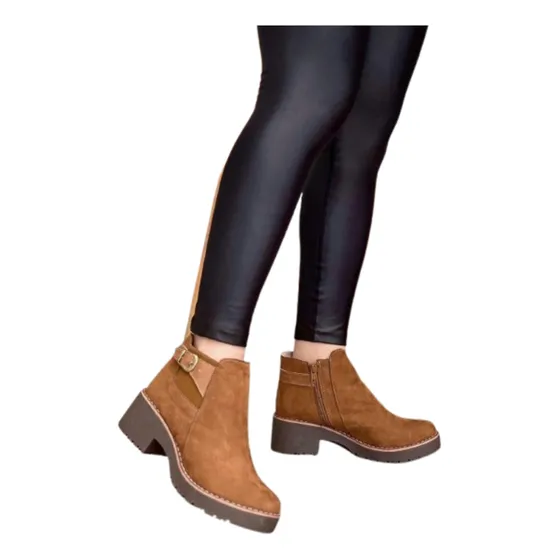 Botines Para Dama De Gamuza