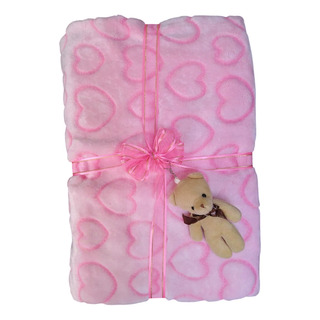 Manta Bebe Cobija Cobertor Frazada Corazón + Oso De Regalo Manta Bebe Cobija Cobertor Frazada Corazón + Oso De Regalo