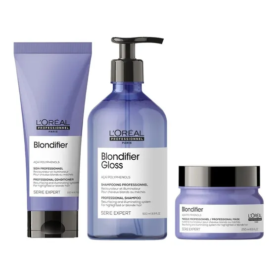 Pack Rubias Blondifier Shampoo 500ml Gloss Acond Y Máscara