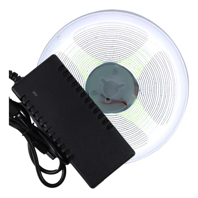 Kit Fita Led Frio 6k Cob 3528 480 Leds/m Ip20 50w 5m+fonte