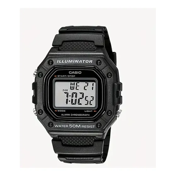 Reloj Casio Deportivo Digital, Negro, Resistente Al Agua Negro Negro Gris