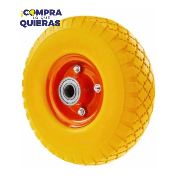 Rueda Caucho Macizo Para Carrucha 120 Kilos
