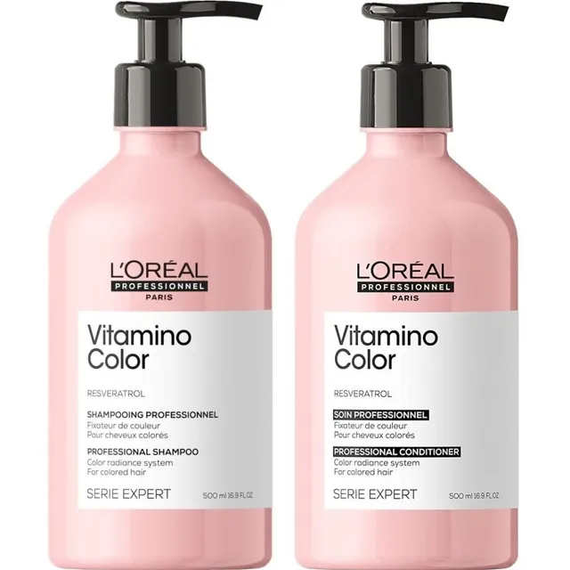 Shampoo 500ml + Acondicionador 500ml Loreal Vitamino Color