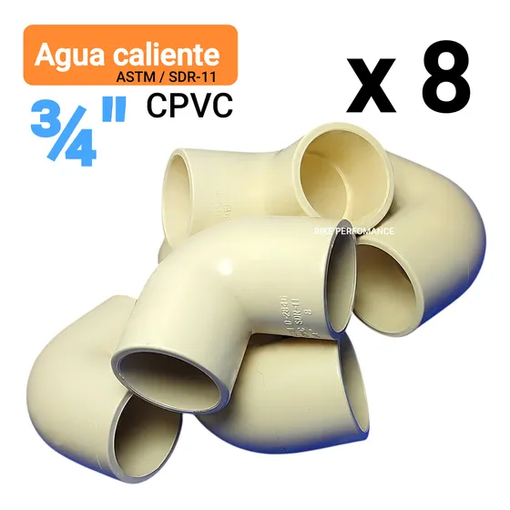 Kit Codo 3/4 PuLG Cpvc A Caliente Pegar Astm Sdr Original