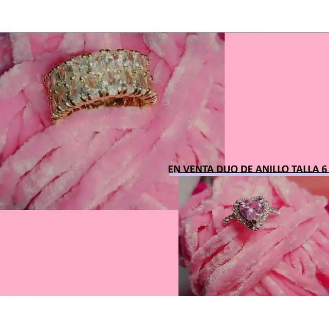 Duo De Anillo/sortija/bisuteria Dorado Plata