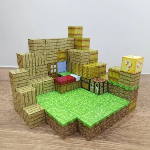 Set De Bloques Magnéticos Minecraft  Construcción 100 Piezas
