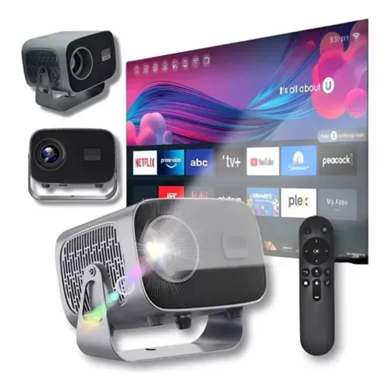 Projetor Portátil 4k T15 Pro 1280p Full Hd 10000lm Bluetooth