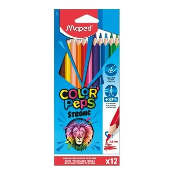 Lapices Maped Color Peps Strong Mas Resistentes X12