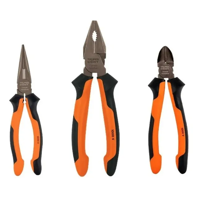 Jgo Alicates Pinza, Corte Y Universal Aislados 1000v Truper 
