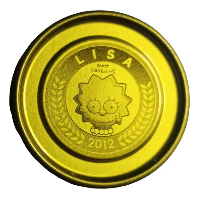 Tazo Lisa Simpson, 121 - Metálix Gold 2012