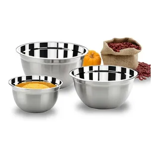 Conjunto De Tigelas Brinox 3pçs Suprema Em Inox - 2107/100 Conjunto De Tigelas Brinox 3pçs Suprema Em Inox - 2107/100