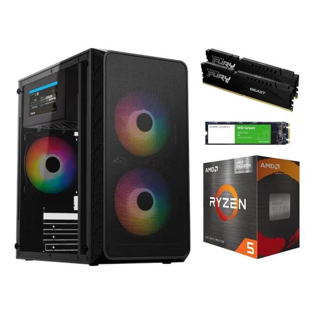 Pc Gamer Cpu Amd Ryzen 5600g Ram 64gb Ddr4 1 Tb Ssd Wi-fi