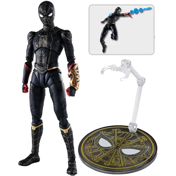 Spider-man Black & Gold Suit S.h.figuarts No Way Home Bandai