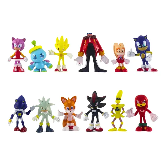 Figuras Sonic The Hedgehog Tails Colección Set X 12 Muñecos