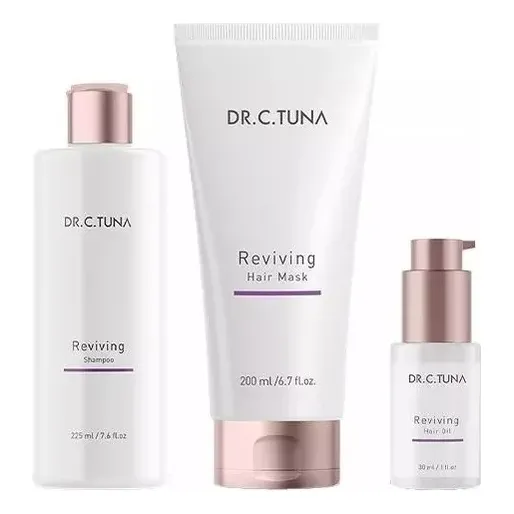 Set Reviving Farmasi Shampoo, Mascarilla Y Aceite De Ajo