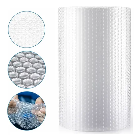Plastico Bolha Bobina 130x50 Metros Protege Mudanças Envios Branco