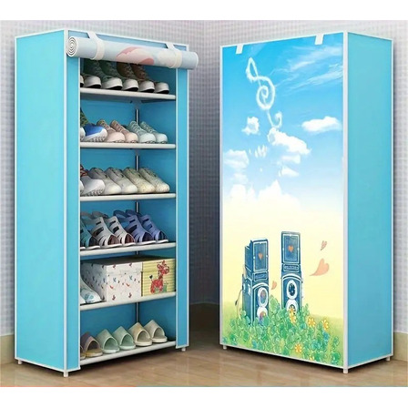 Zapatera Closet Organizador De Zapatos 6 Niveles 18 Pares Color Celeste Zapatera Closet Organizador De Zapatos 6 Niveles 18 Pares Color Celeste