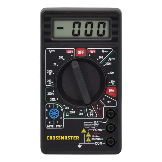 Multímetro Digital-tester 200-1000 Volts-crossmaster 9936583