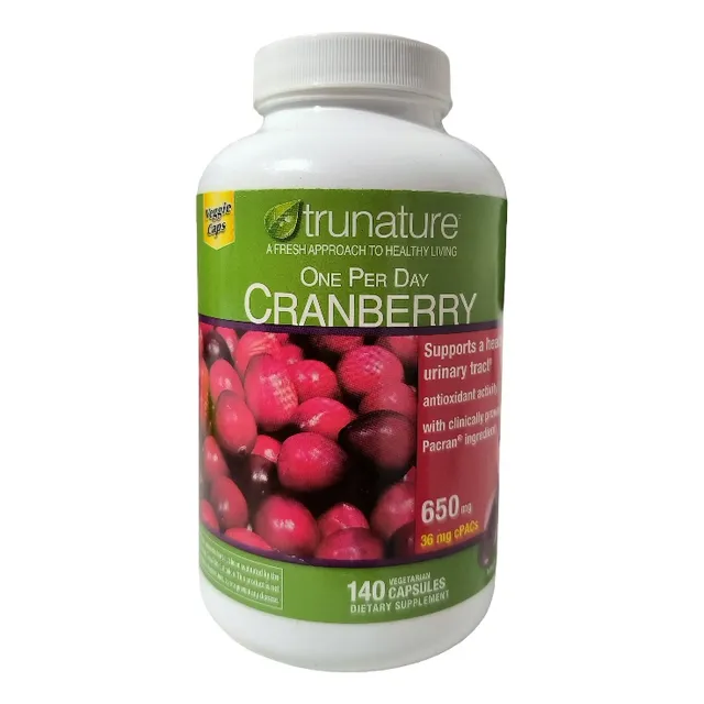Cranberry. Arándanos Rojos. 140 Cápsulas De 650 Mg. Importad