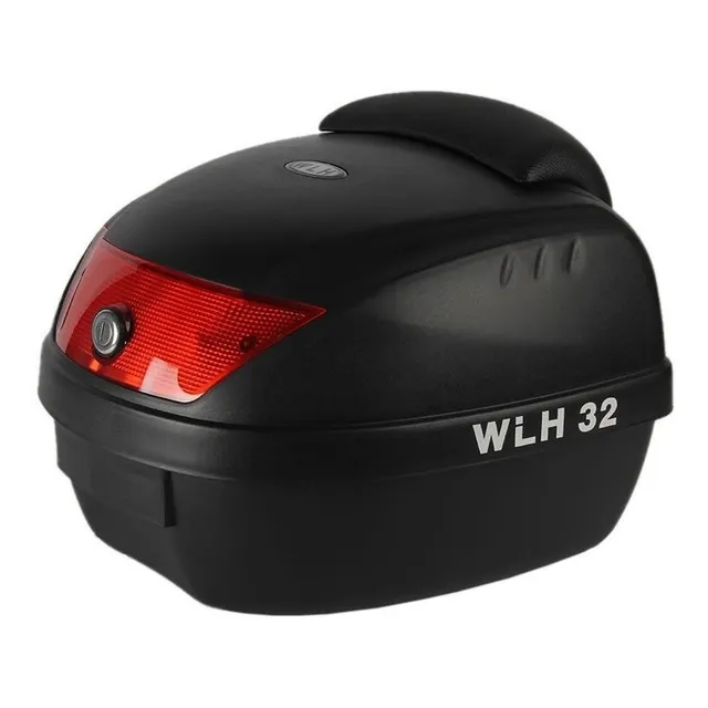 Maleta Rex E-32 28lts Negro Con Reflectante Rojo