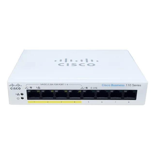Switch Cisco Cbs110-8pp-d-na 8 Puertos Gigabit