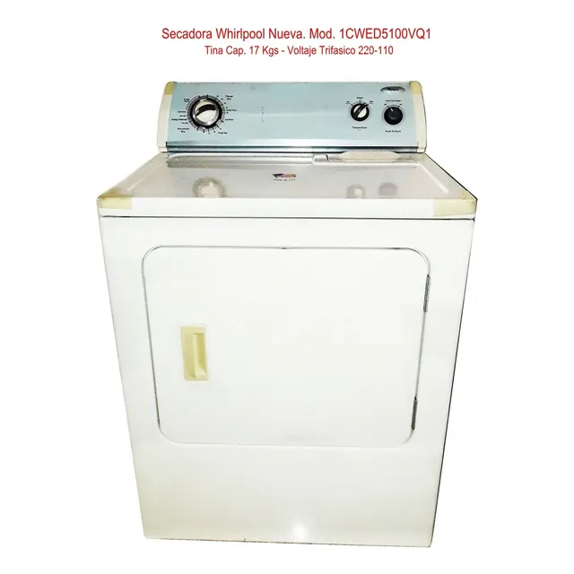 Secadora Whirpool Cap. 17 Kgs Voltaje  220-110 V (nueva)