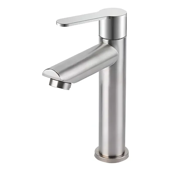 Griferia Lavamanos Agua Fria  Acero Inox
