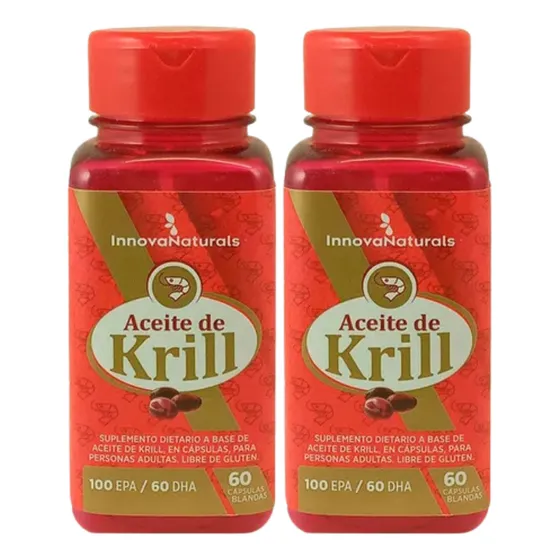 Aceite De Krill Innova Naturals 2 Unidades X 60 Cápsulas Salud Cardiovascular