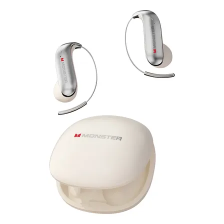 Fone De Ouvido Sem Fio Monster C01 Bluetooth 6.0 Esportes Branco