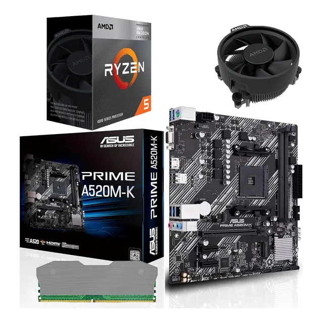Combo Board A520m Procesador Amd Ryzen 5 4600g Ram 8gb Pc